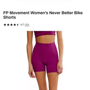 FP Movement Deep Mulberry Never Better Bike Shorts